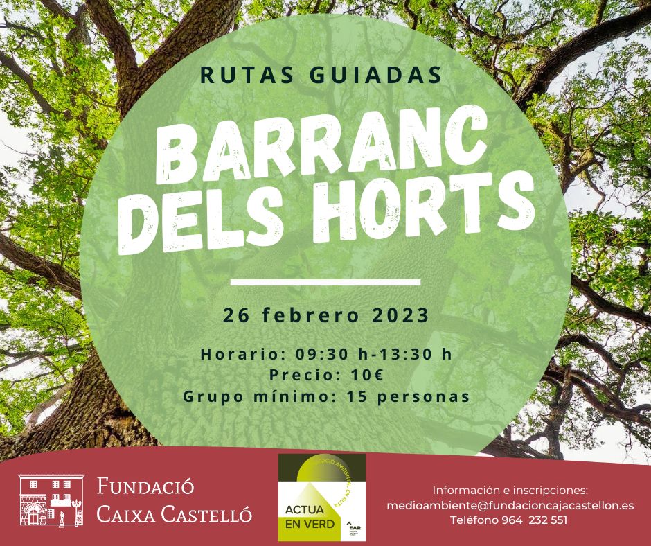 RUTA GUIADA BARRANC DELS HORTS